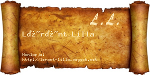 Léránt Lilla névjegykártya
