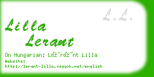 lilla lerant business card